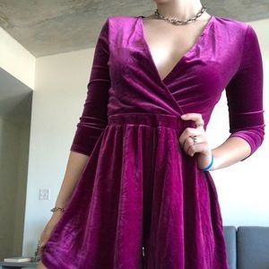 urban outfitters velvet romper